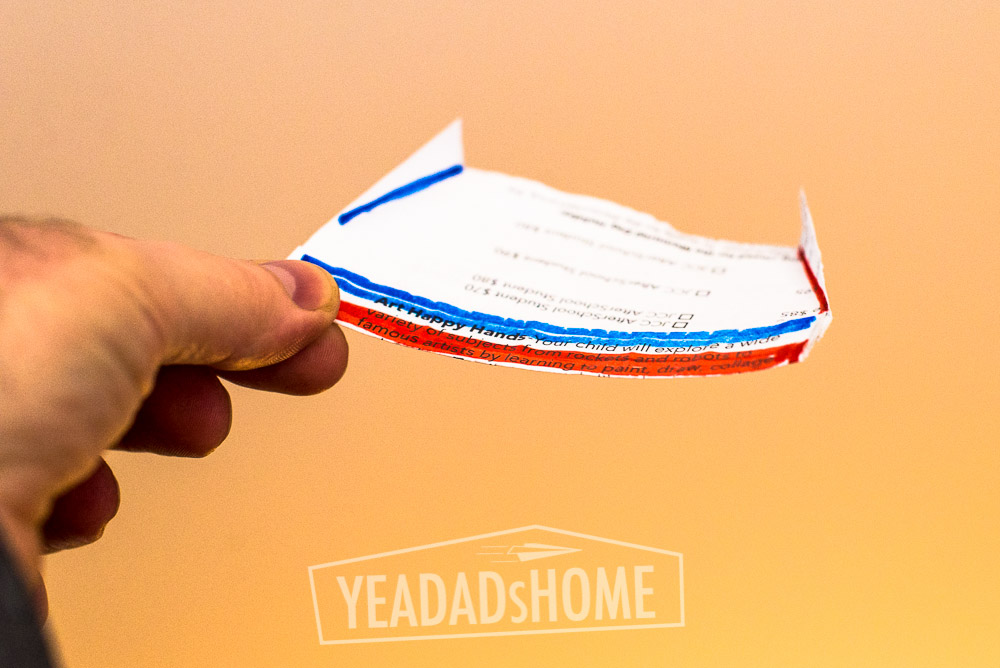 Flying Arc Paper Airplane - YeaDadsHome-9840
