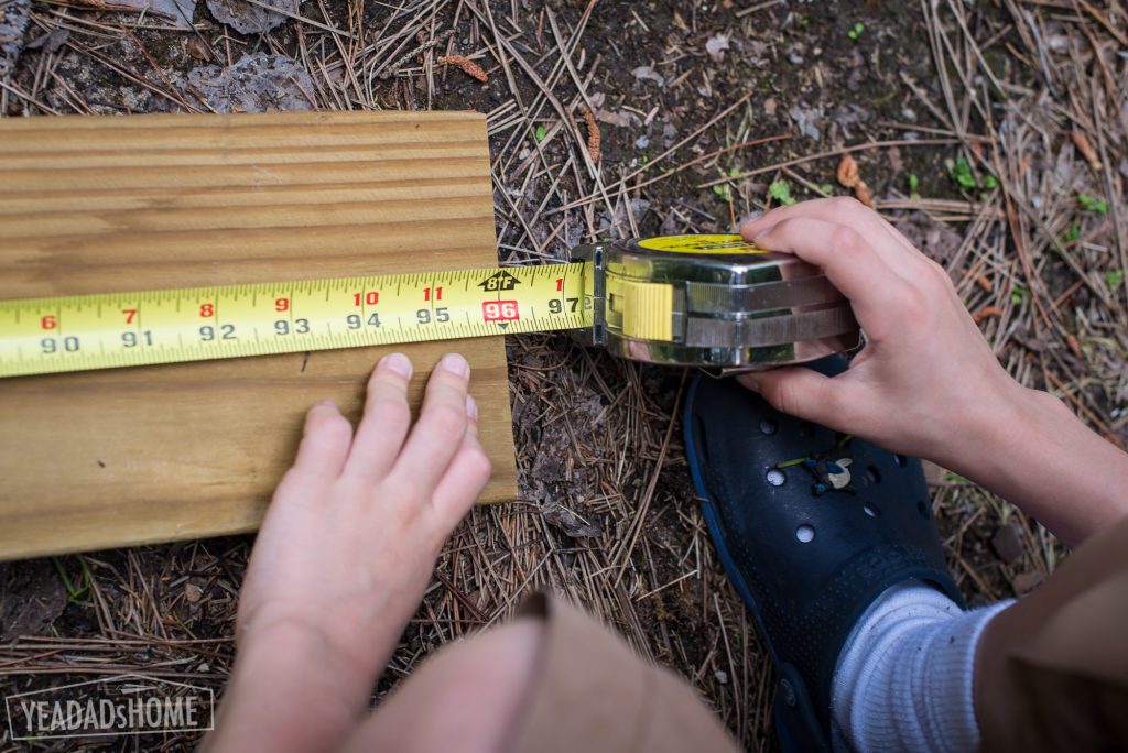 Measuring Edge of Treehouse Platform