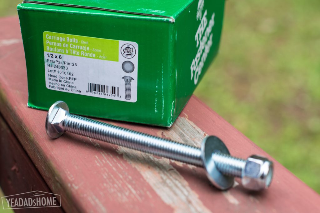 Stainless Carriage Bolts, Washer, Nut