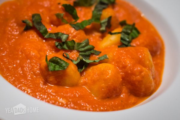 Gnocchi with Tomato Cream Sauce | yeadadshome.com